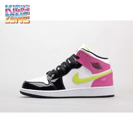 Air Jordan 1 Mid White Black Cyber Pink 36-40