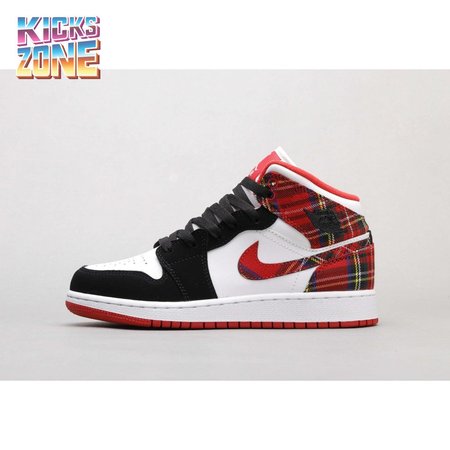 Air Jordan 1 Mid White Plaid 36-40