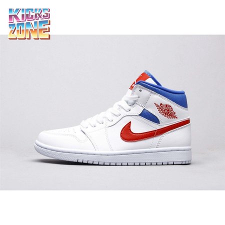 Air Jordan 1 Mid White Red Royal 36-46