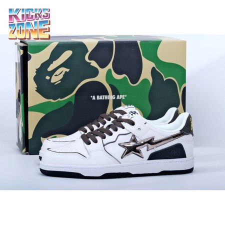 Bape Sk8 Sta White Silver Size 40-45