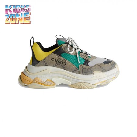 Gucci x Balenciaga The Hacker Project Triple S Beige Green Yellow Size 35-45