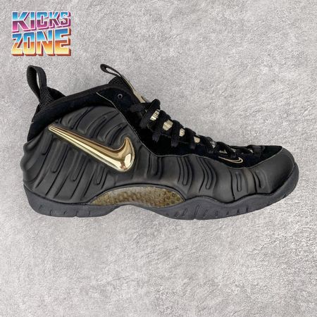 Nike Air Foamposite Pro Black Metallic Gold 624041-009 Size 38.5-46